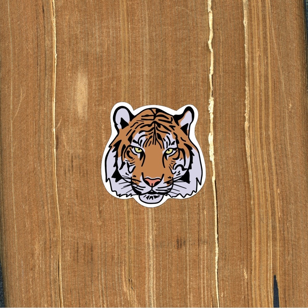Tiger Vinyl Sticker Digital Drawing